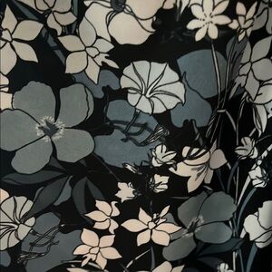 LuLaRoe Black and Gray Floral Maxi Skirt